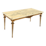 Table basse en bronze doré et marbre