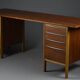 Bureau scandinave en teck et hêtre, années 1960