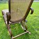 Rocking-chair en bois courbé et cannage