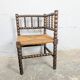 Turned wooden corner chair