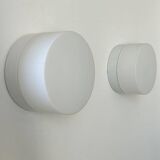 Pair of vintage porcelain and opaline wall lights, France 1970