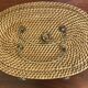 Chinese wicker and brass basket
