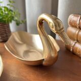 Trio de coupelles « cygne » en laiton doré