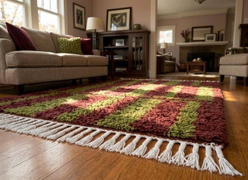 Tapis marocain contemporain fait main – Style berbère 200cmx300cm