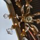 19th Bronze and Crystal Chandelier