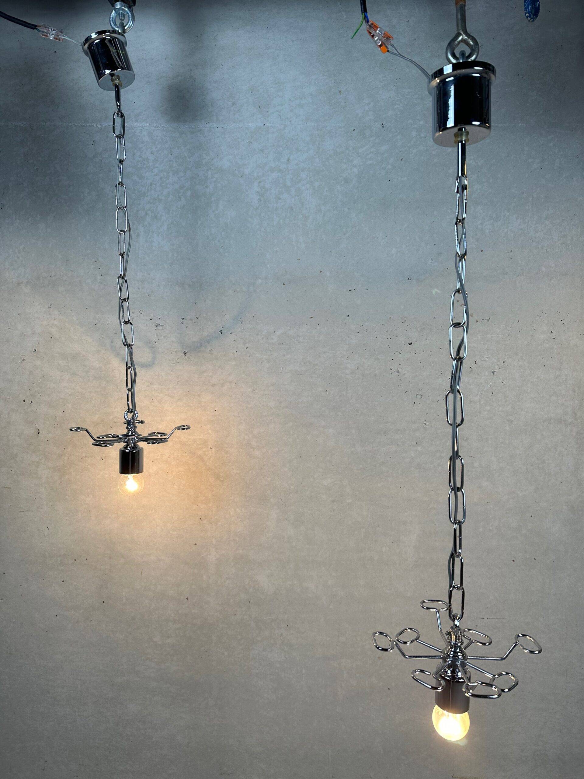2x vintage Mazzega 'melting glass' chandeliers – Murano