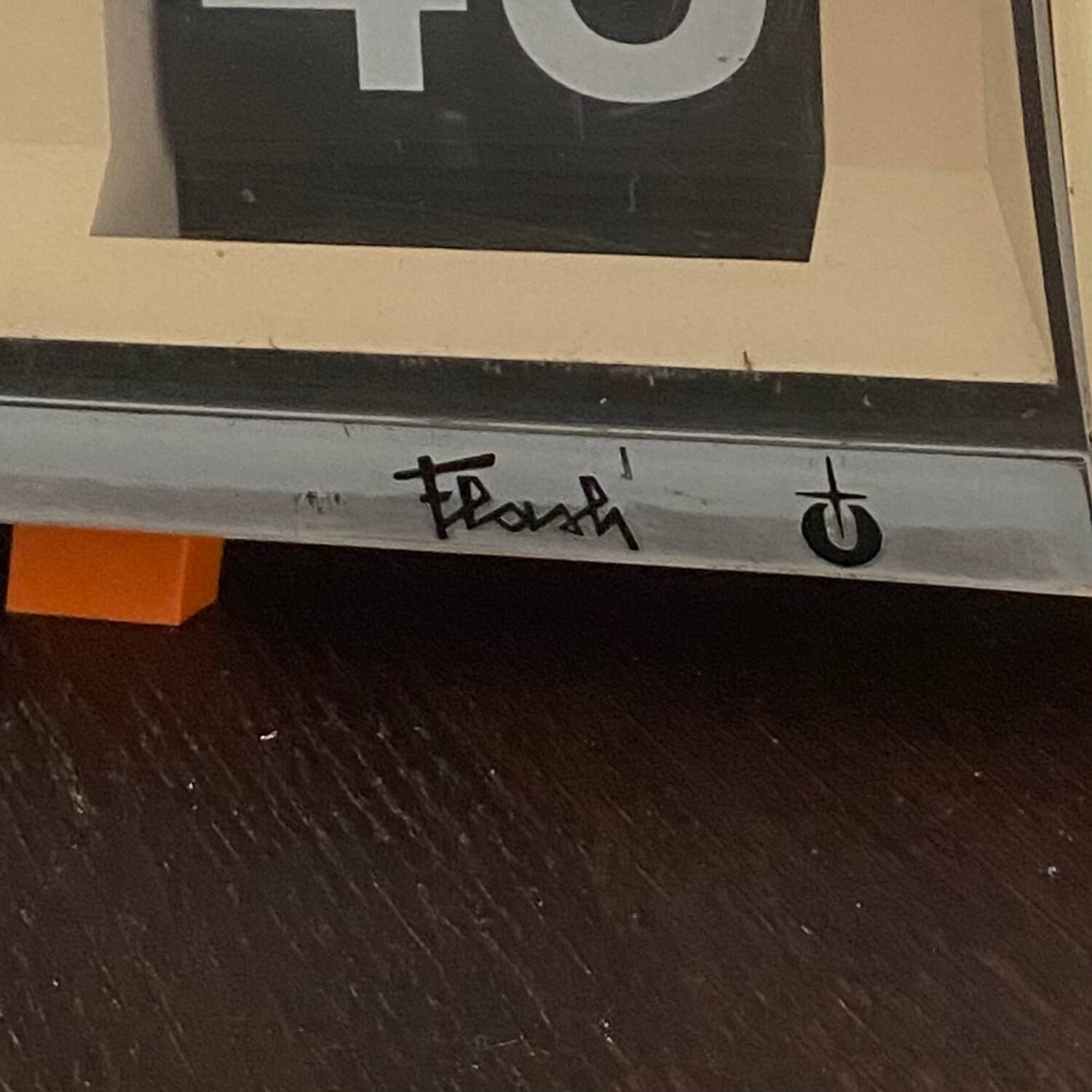 70's orange flip flap flash clock