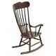 Vintage rocking chair in oak by Den Ouden, The Netherlands, 1975.