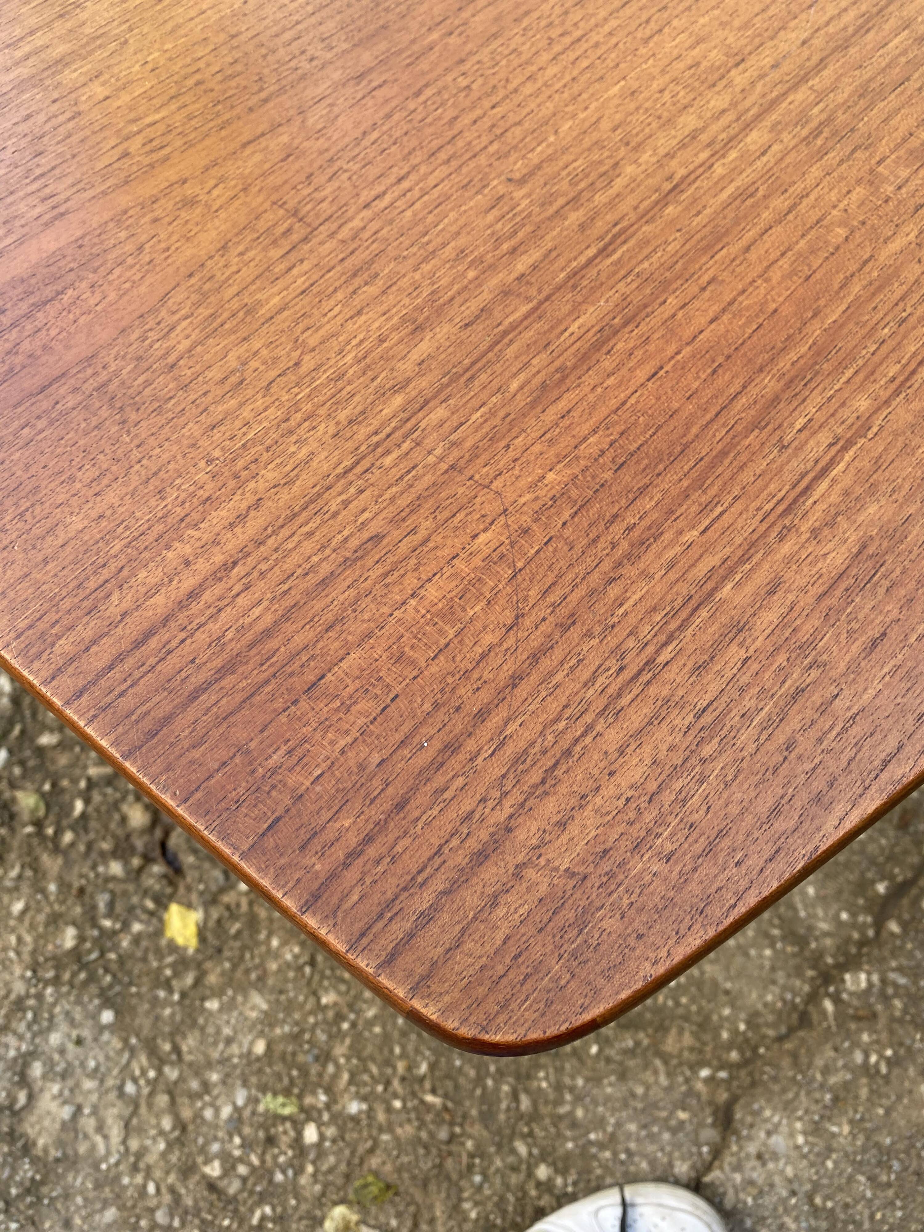 Extendable table 2 Scandinavian teak extensions 165/207/249 x 91cm vintage an60