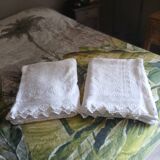 2 antique crochet bedspreads