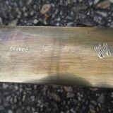 Coffee table low oval bronze doré Jacques Quinet 1950/1960