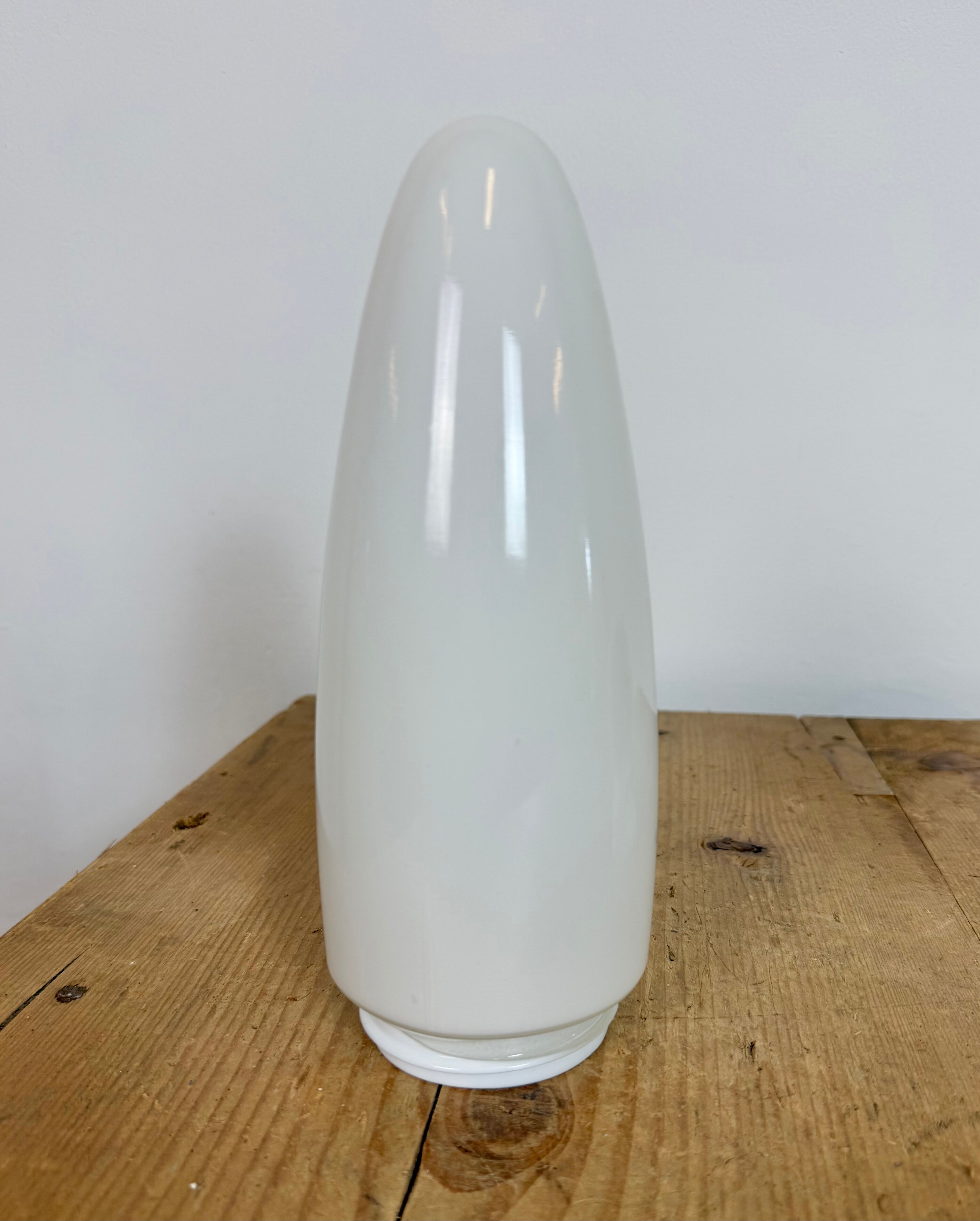 Industrial White Bakelite Wall Light with Milk Glass, 1950s