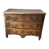 Grande Commode en noyer régence 18ème