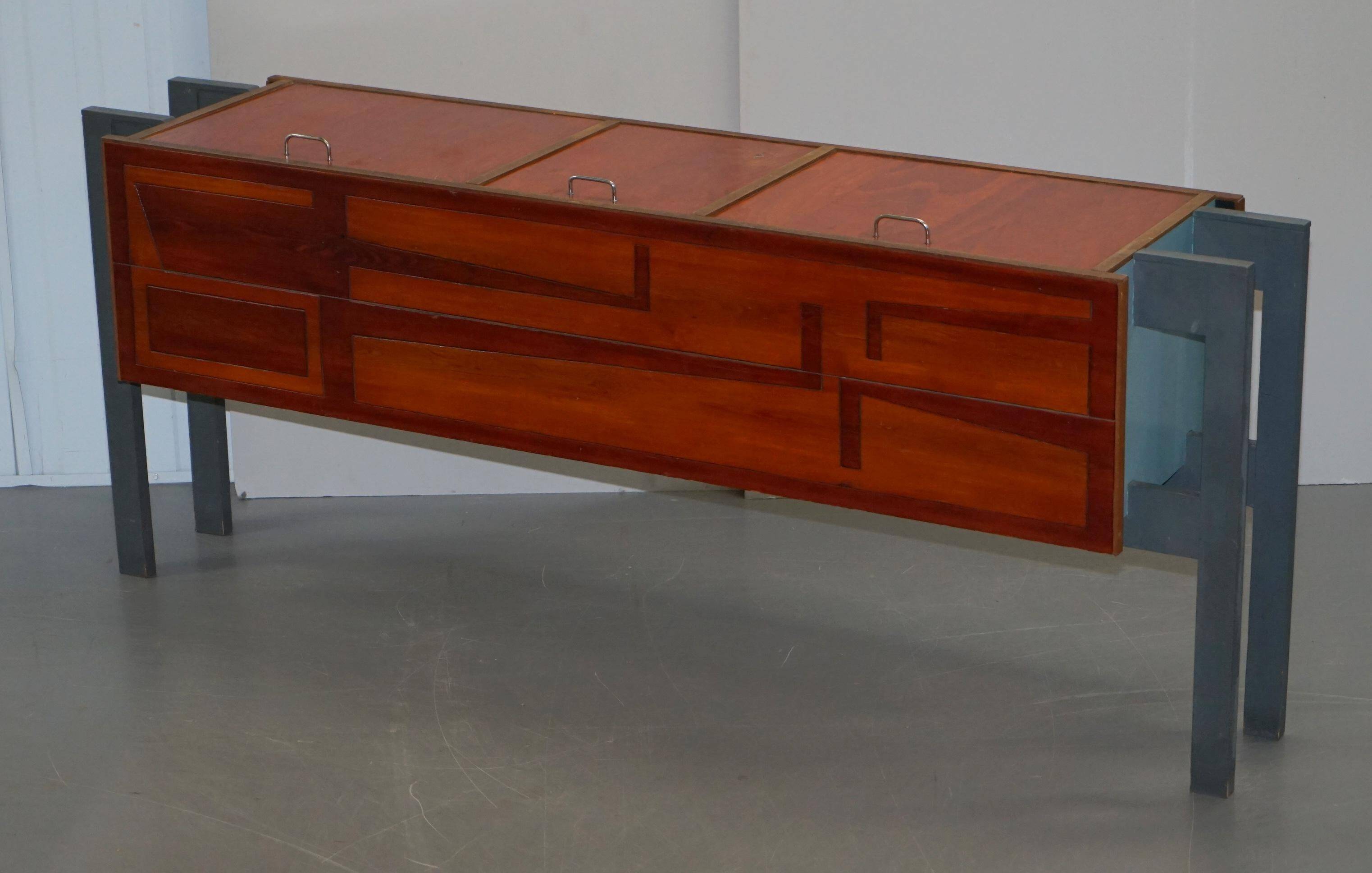 Unique Custom Modern Buffet with Doors Opening Upwards