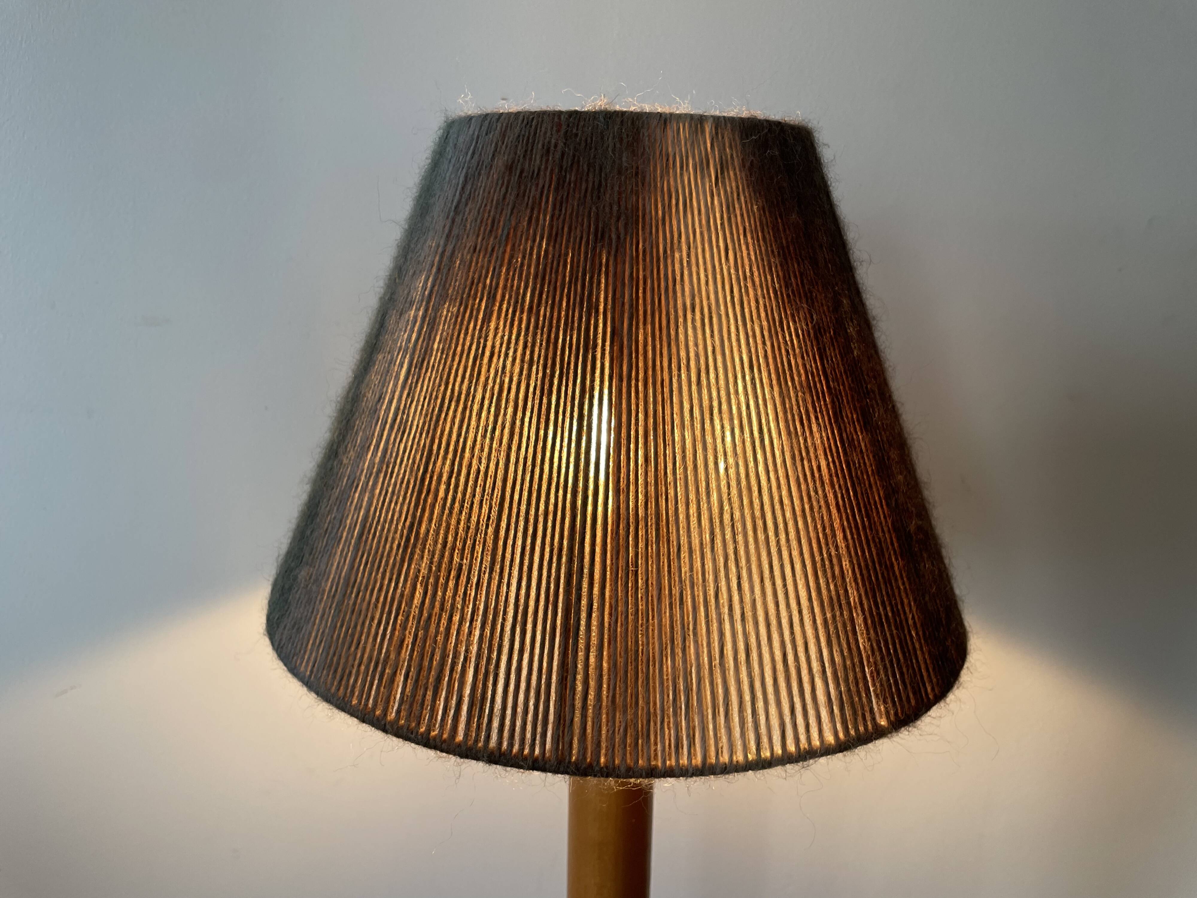 Vintage blond wooden lamp