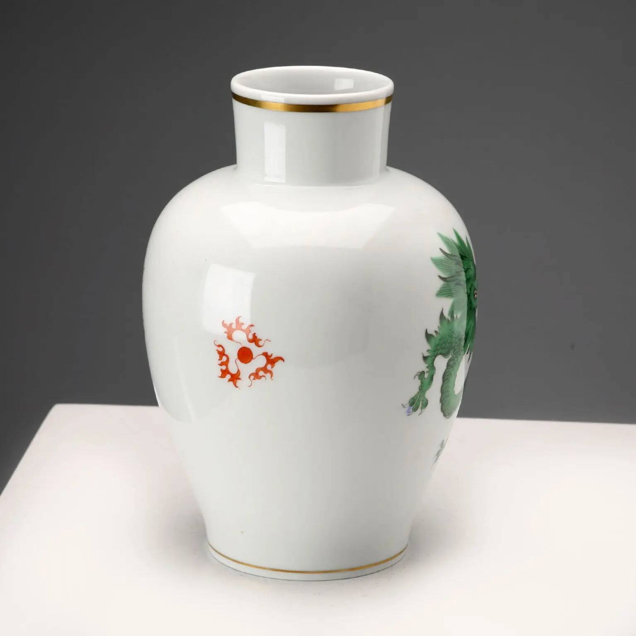 Antique Meissen vase in Asian style, Germany, 20th century.