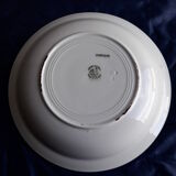 Plat rond creux  en faïence de Ceranord modèle Monique diam 29,5 cm