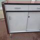 Buffet formica rouge blanc gris - année 1960