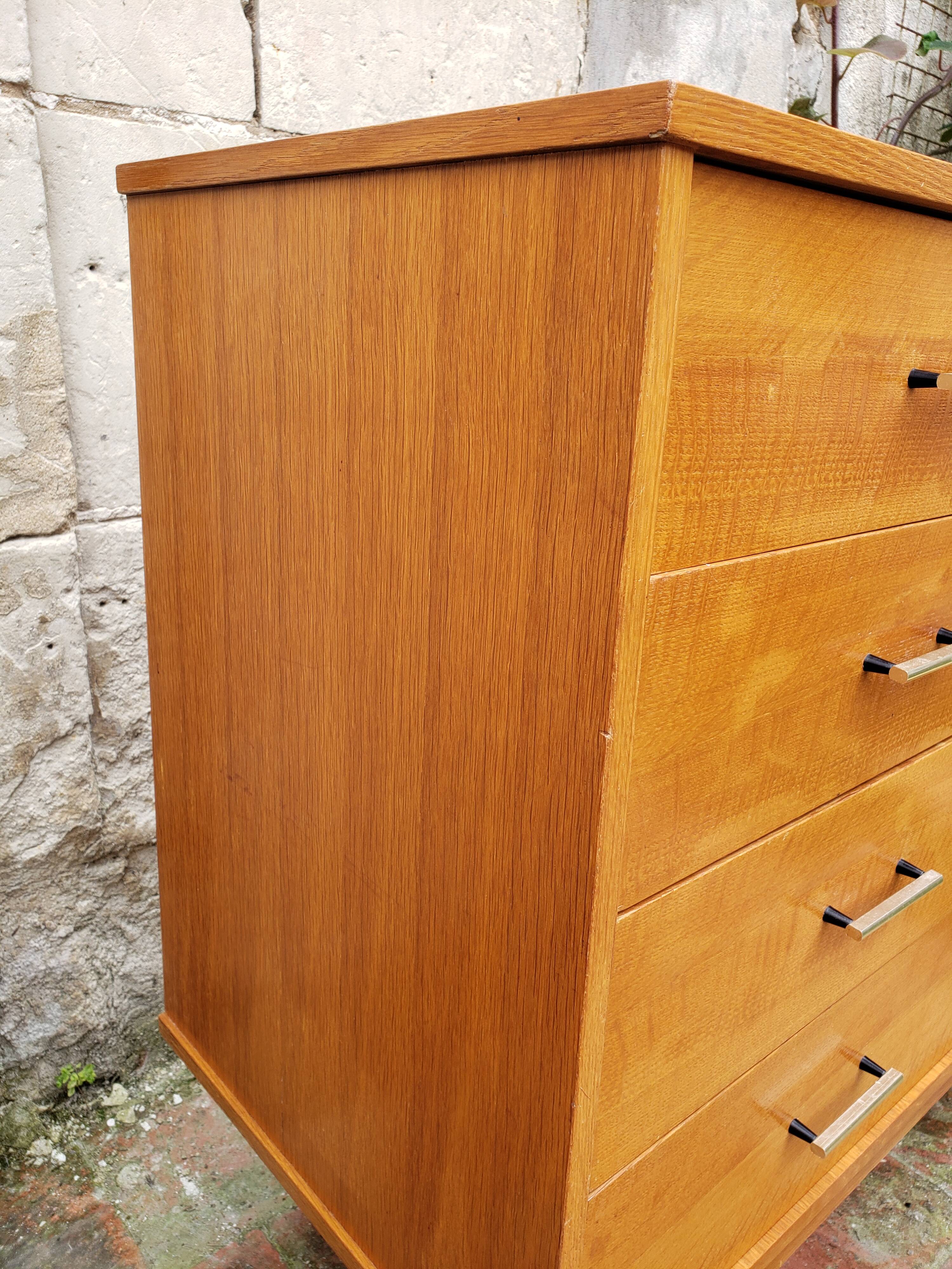 Buffet chest of drawers vintage golden honey