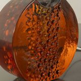 Sculptural table lamp by Doria Leuchten, space age, orange glass, Germany, 1970s