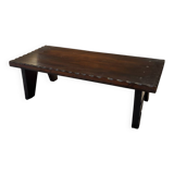Small antique bench in wenge wood
