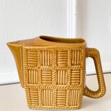 Barbotine ceramic pitcher