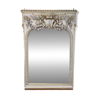 Large Louis XVI wood paneled mirror from the 19th century - 184x117cm
