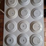 Set of 12 old flat plates