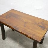 Dining table brutalist chairs in solid wood