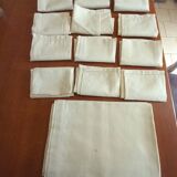 Serviette et nappes brodées damassées