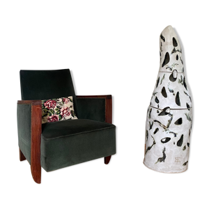 Lampe céramique termitière