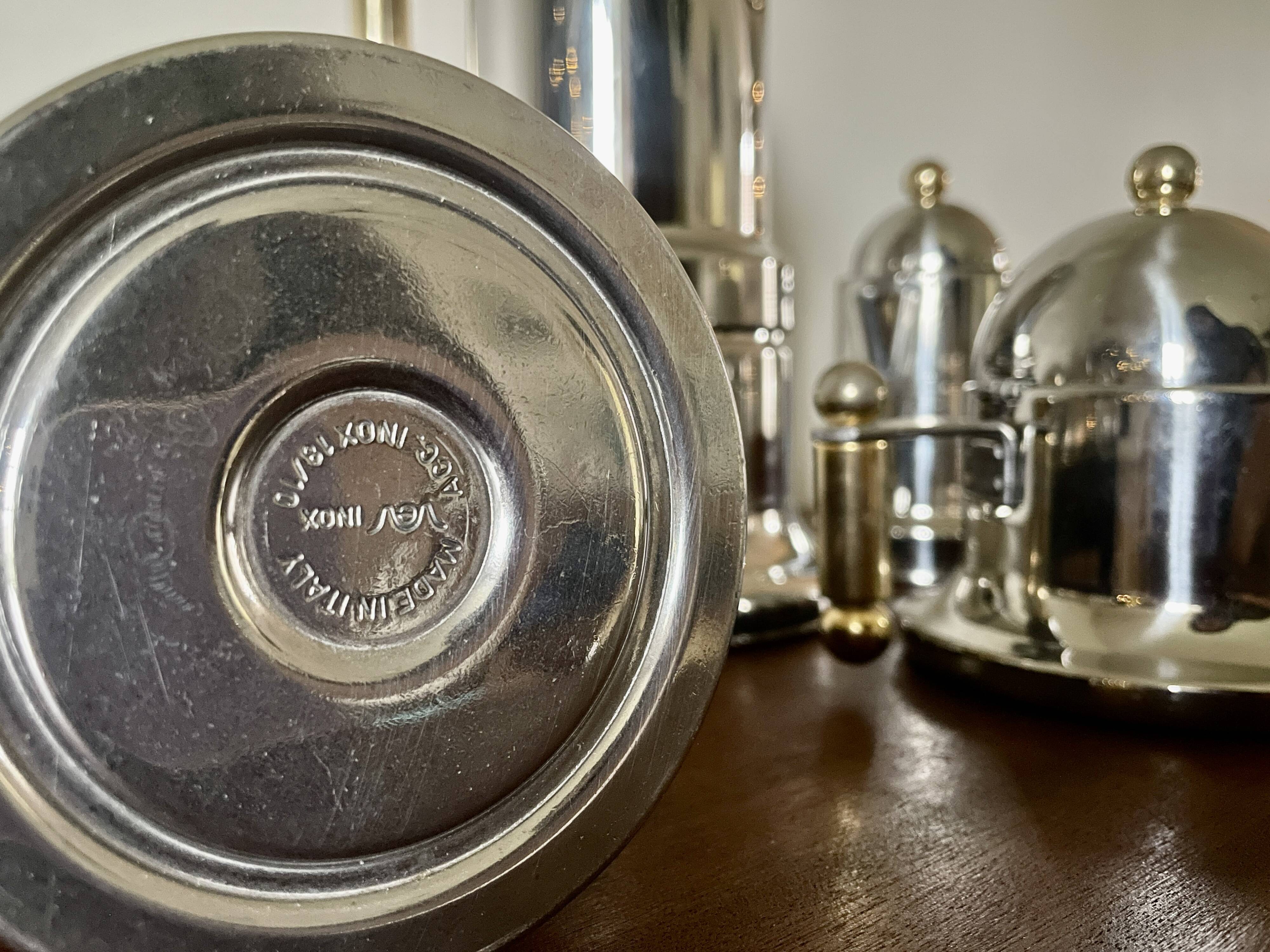 Vev Vigano Kontessa espresso set or 24 carats, Italy