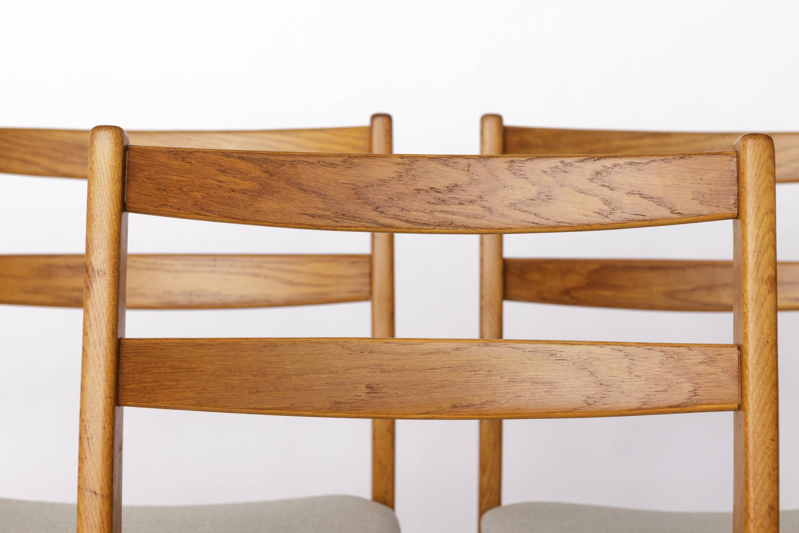 Set of 4 Vintage Oak Dining Chairs, 1960s Swedish Design by Alb Johansson