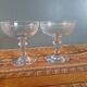 2 antique champagne glasses, engraved Empire frieze - Period 1900
