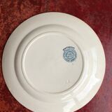 Lot of 3 flat plates in earthenware Choisy the King Iron Earth model Pompadour