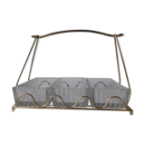 Golden metal aperitif tray