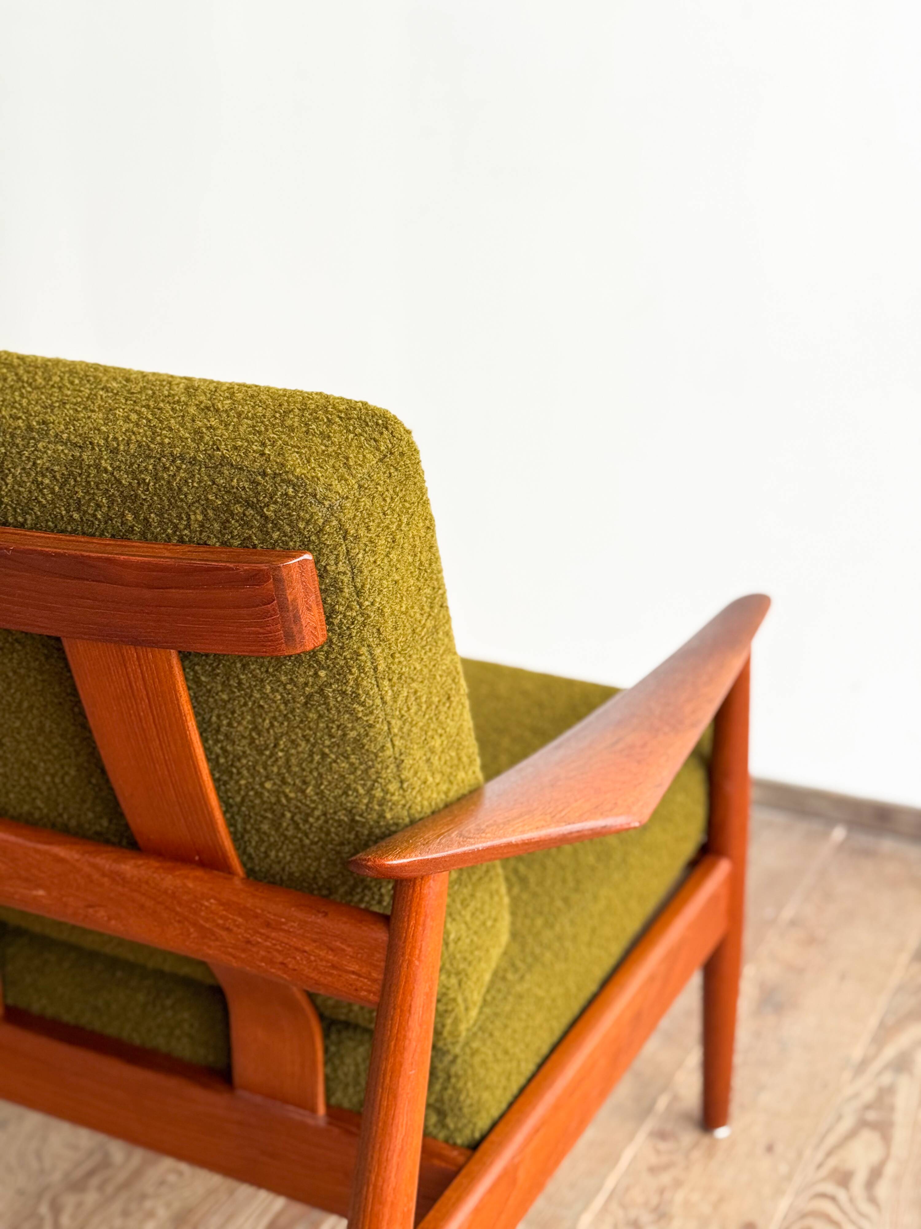 Armchair by Arne Vodder model FD164 Kvadrat fabric, Mid Century Design
