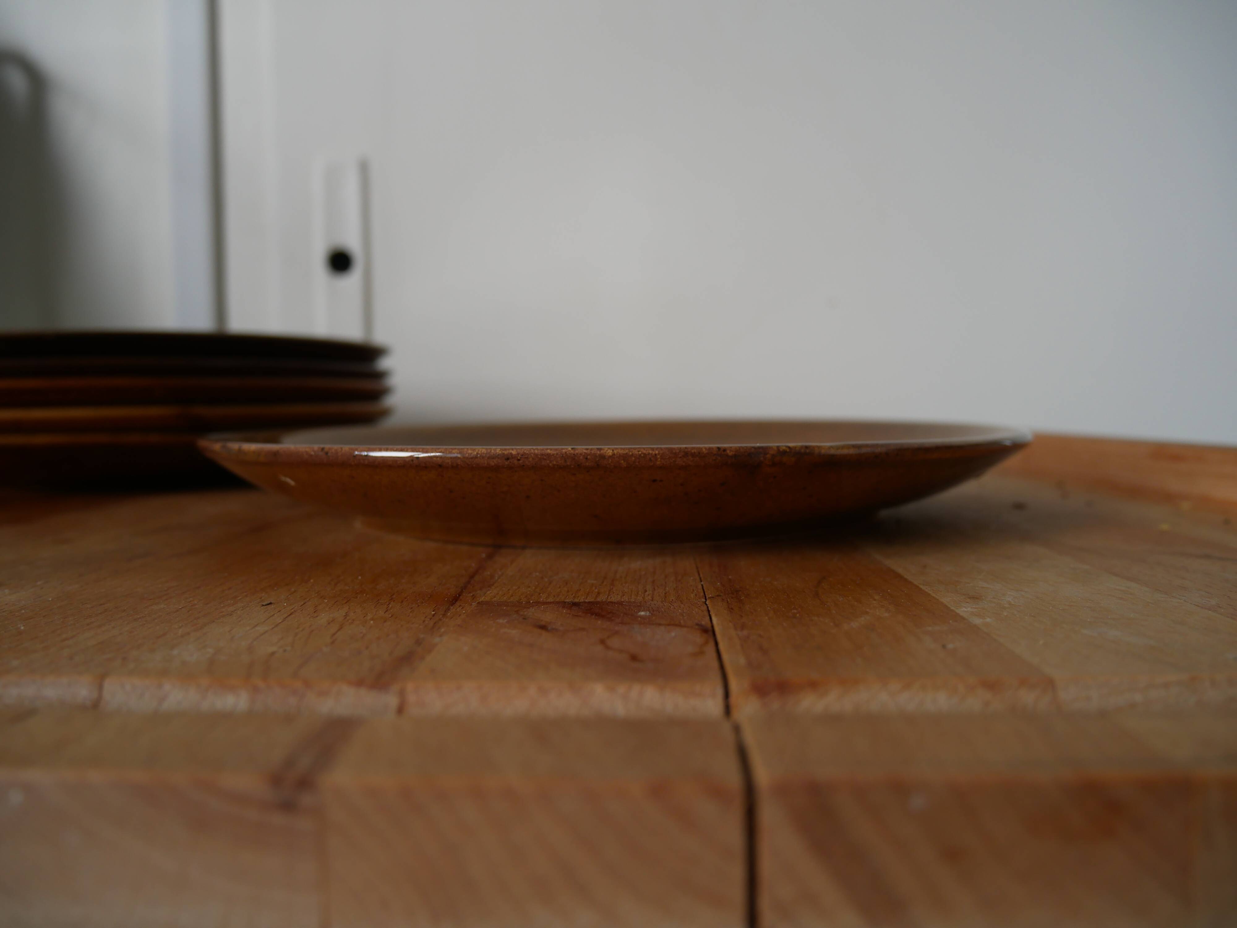 Lot of 6 plates "handmade" in Niderviller earthenware