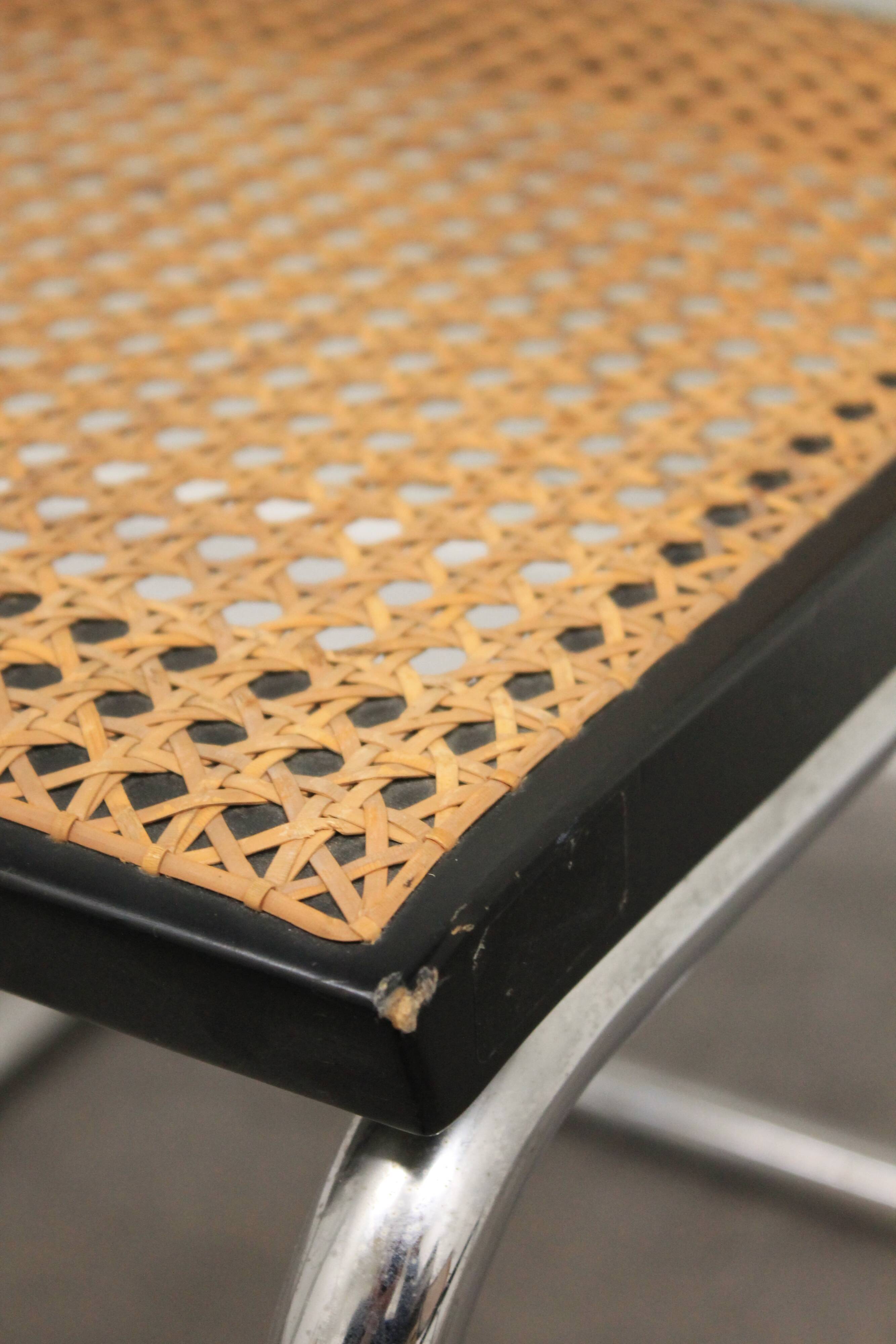 Pair of chairs B32 Cesca, by Marcel Breuer edition Gavina