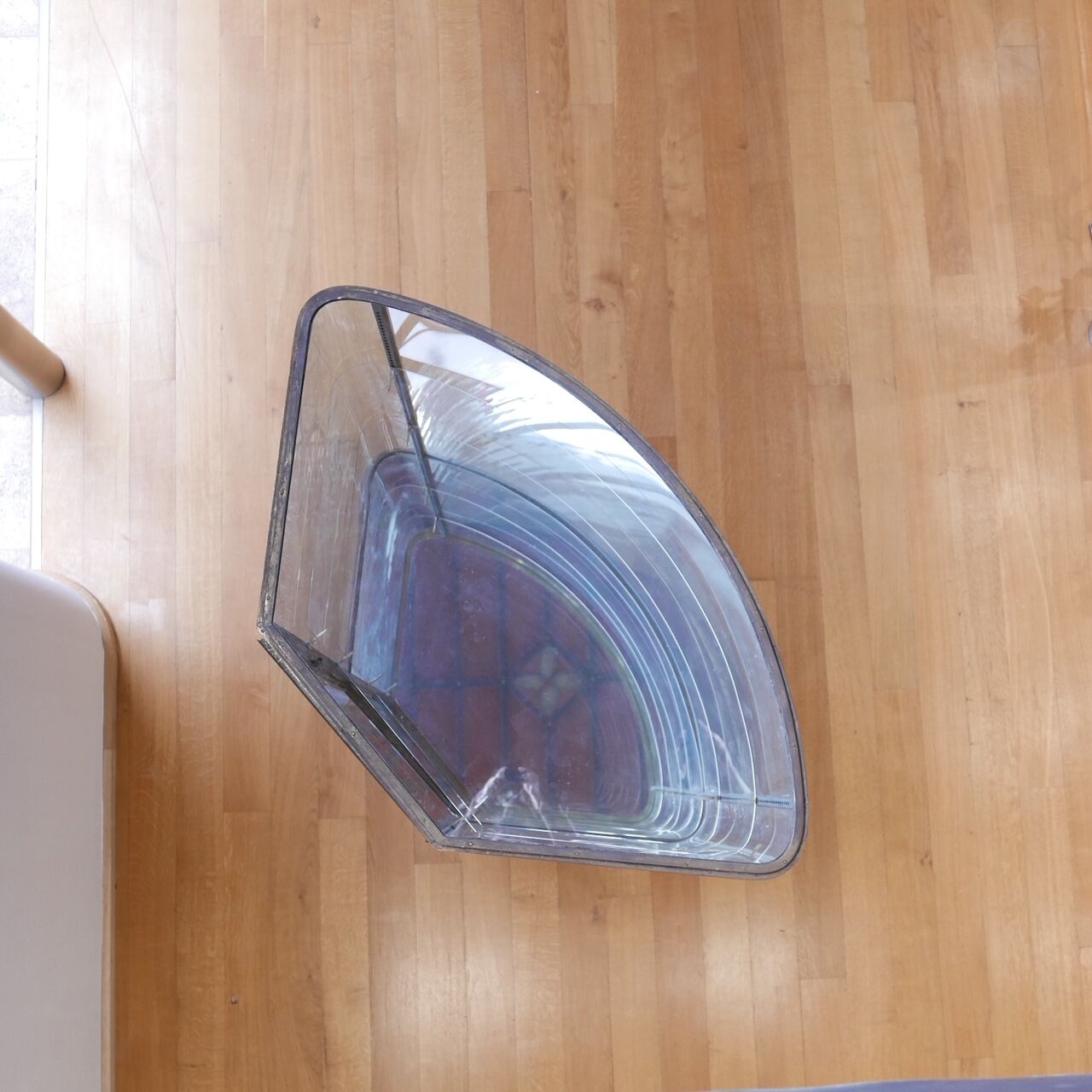 Curved early 20th century display case