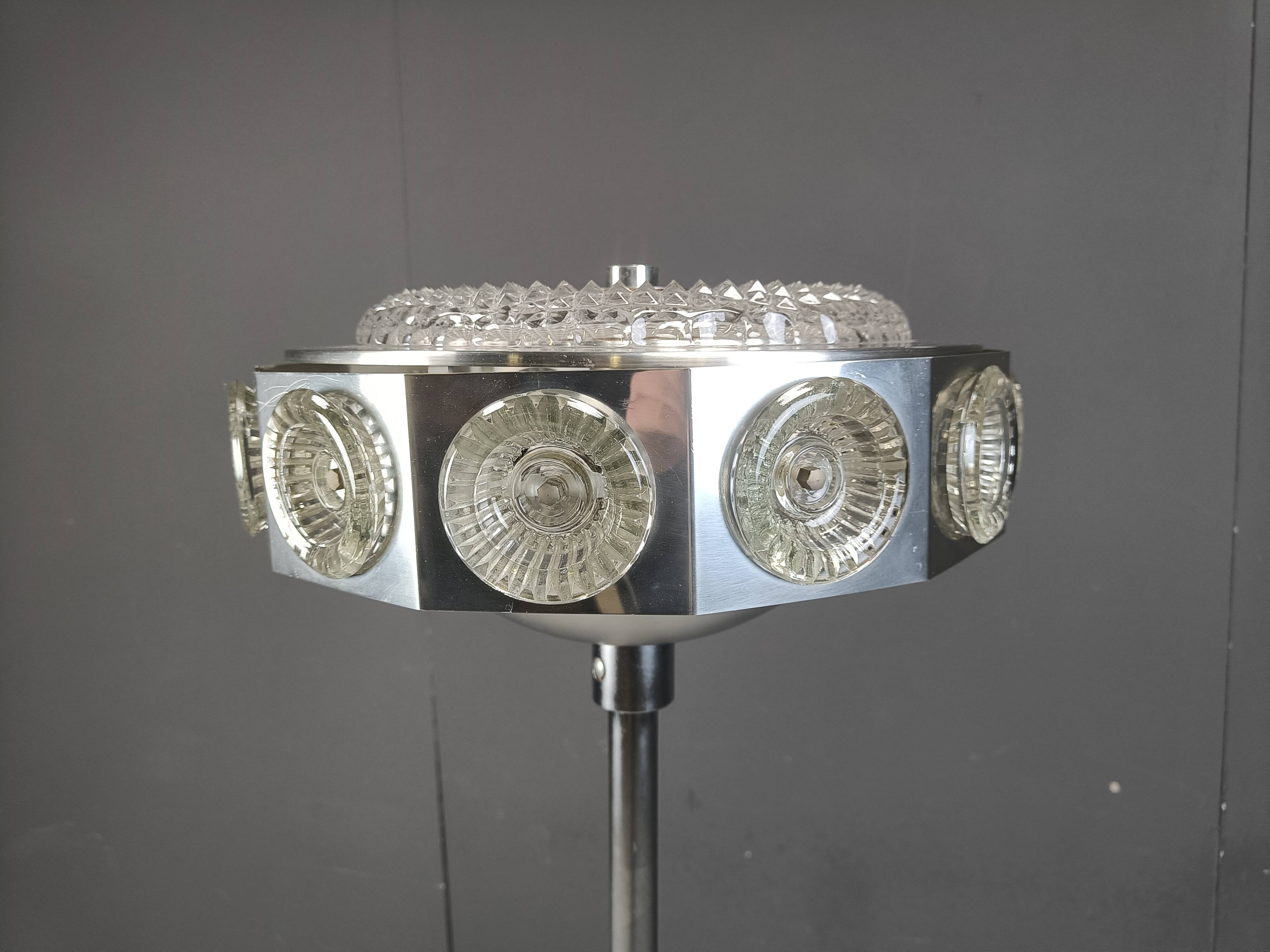 Vintage spacec age ufo floor lamp, 1970s