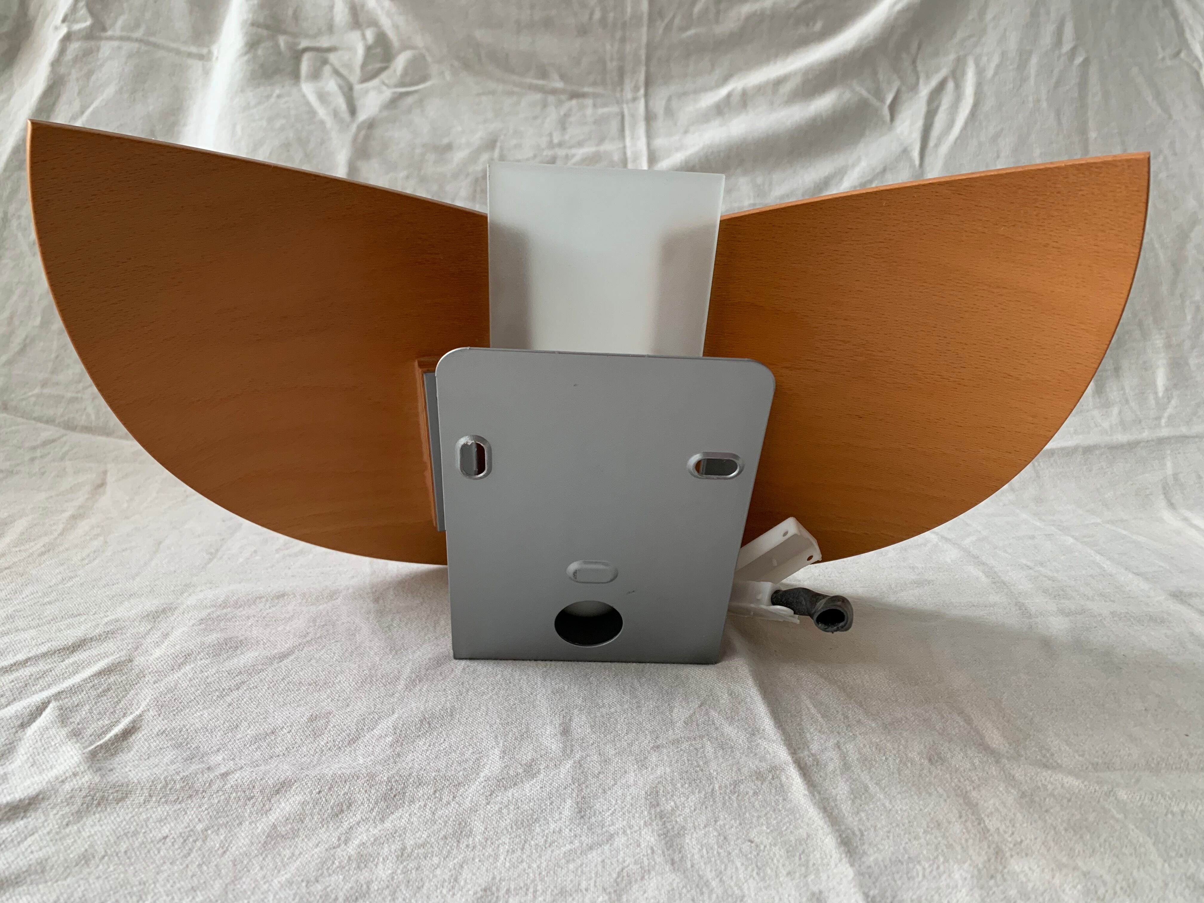 Pair of wooden sconces Lucid 1980