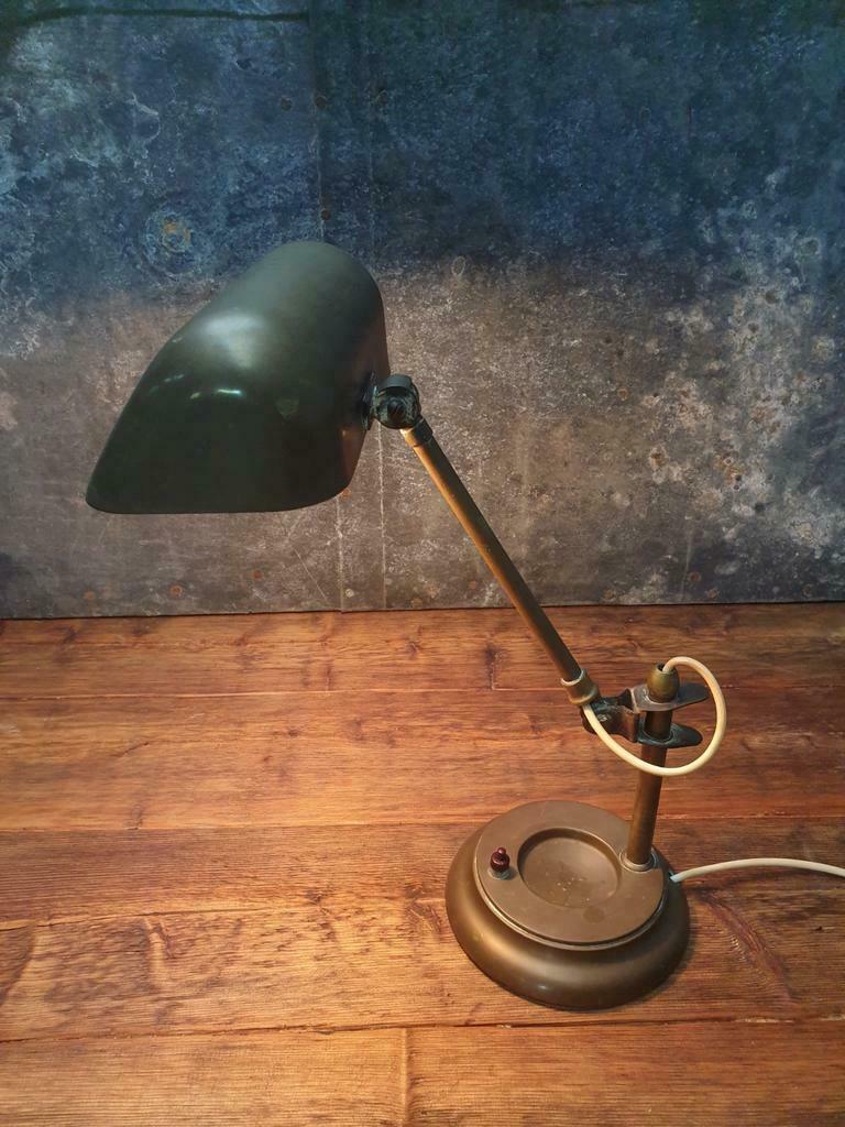Antique brass desk lamp