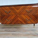 1960s sideboard in mahogany, glass and brass