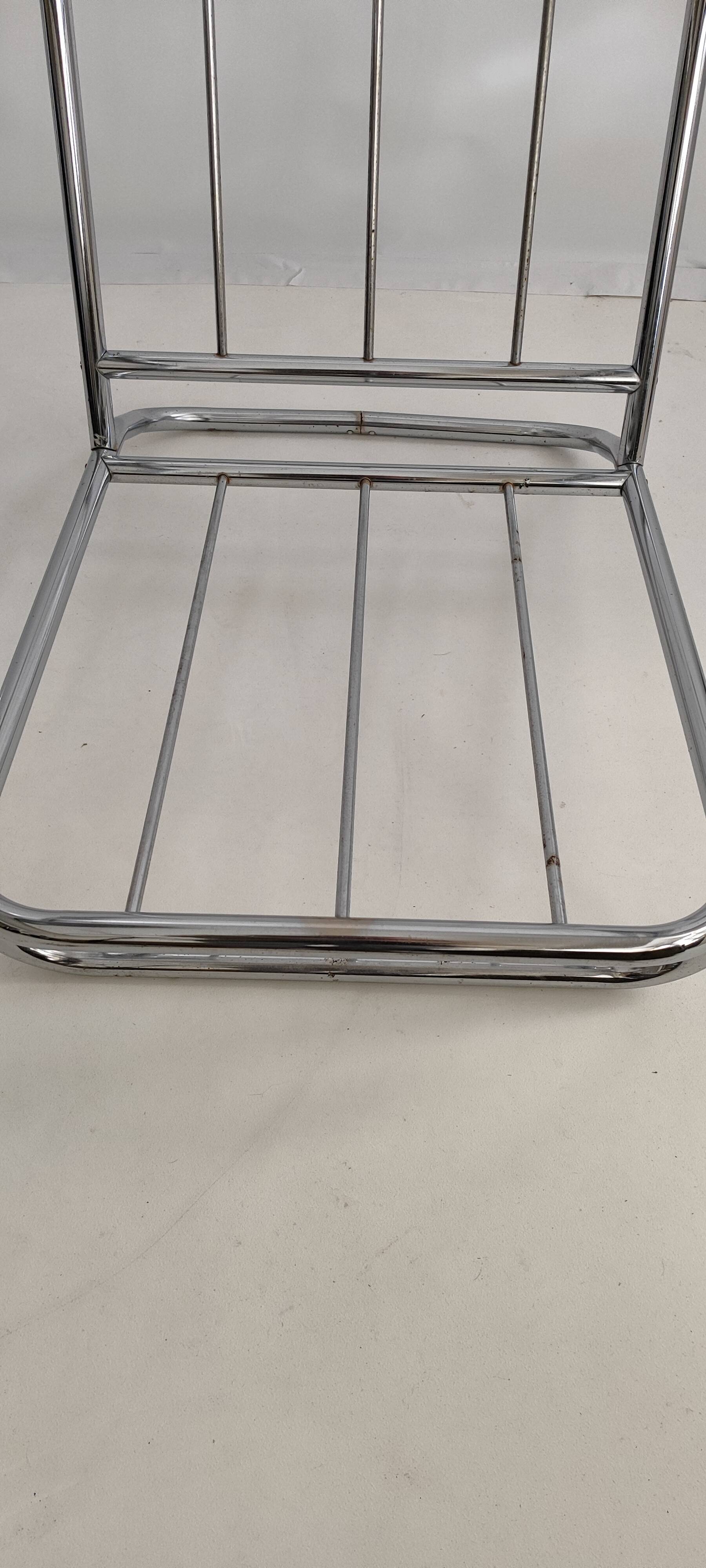 Fauteuil Art Déco en tube d'acier dans le goût de Gilbert Rhode Troy Sunshade, 1930