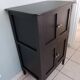 Small black Parisian sideboard vintage storage unit chest of drawers original Scandinavian industrial wood