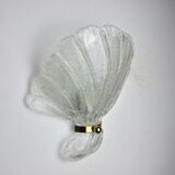 Shell wall lamp, murano glass, italy, 1970