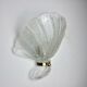Shell wall lamp, murano glass, italy, 1970