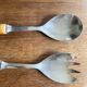 Salad servers with bamboo handles
