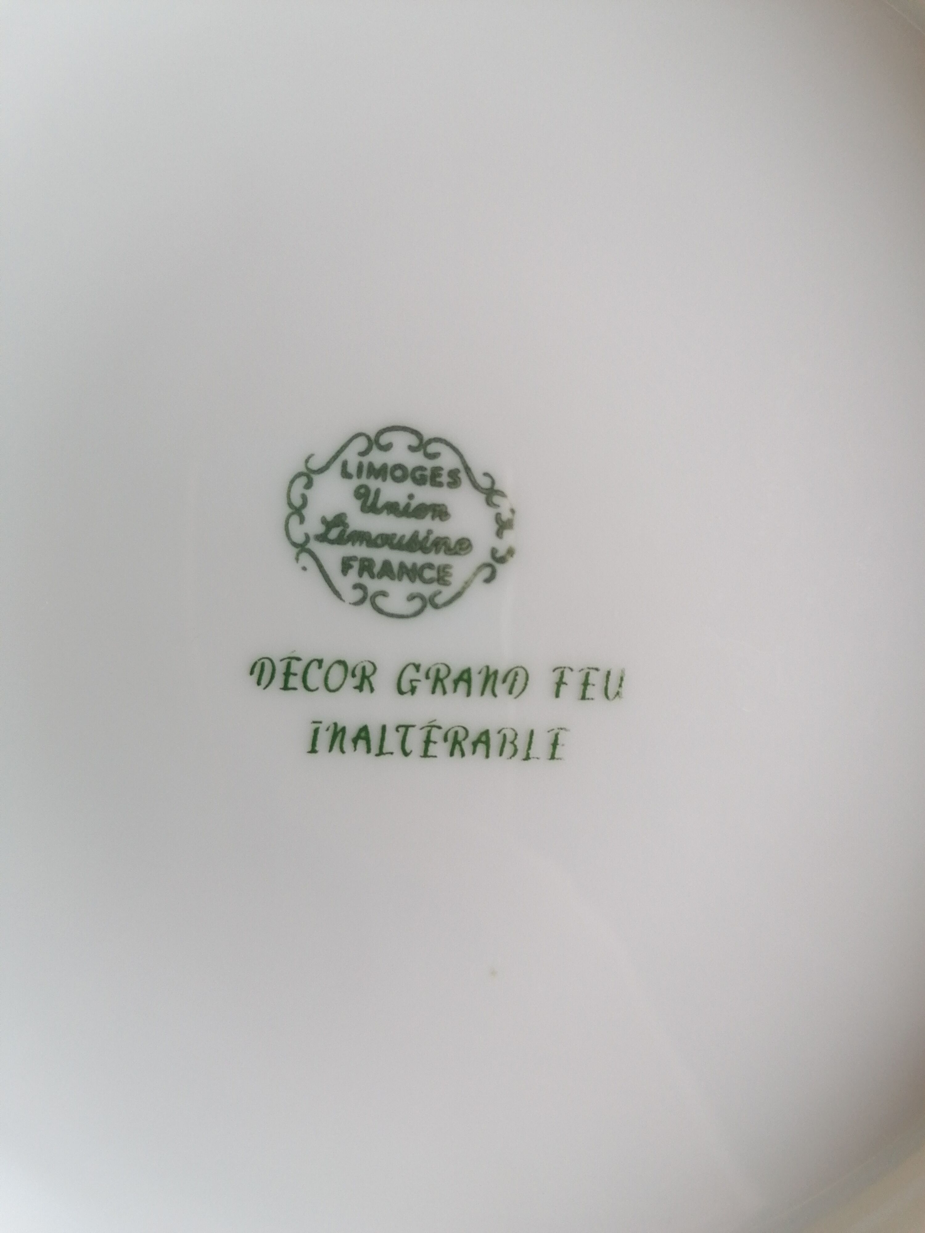 Soup limoges porcelain old great fire